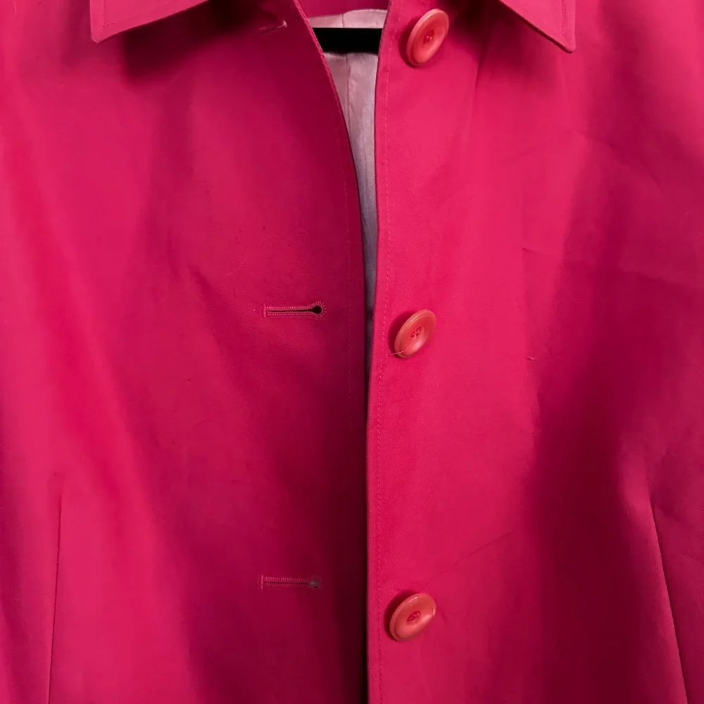 EUC Hot Pink Trench Coat - Picture 2 of 6